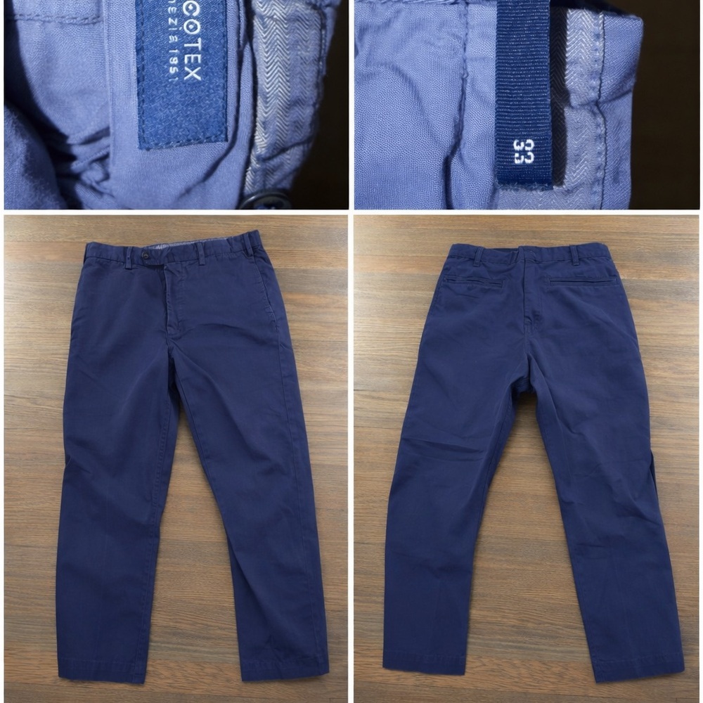 Incotex Chinolino Men’s Navy Chino Pants Size 33